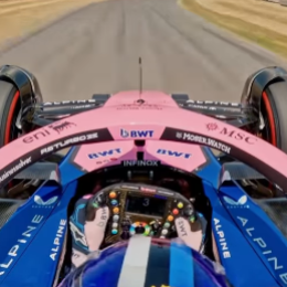 F1: Alpine aceleró el A523 en Goodwood