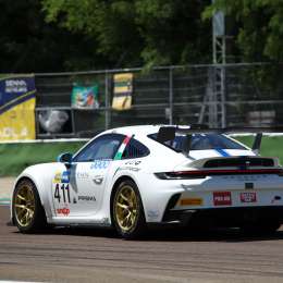 GT Italiano: Matías Russo y Nazareno López fueron protagonistas en el viernes de Imola
