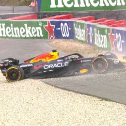F1: el insólito despiste de Verstappen al final de la FP1 del GP de Países Bajos