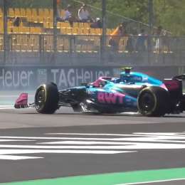 F1: el despiste de Aron con el Alpine de Colapinto en la FP1 de Monza