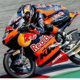 Moto3: Valentín Perrone terminó en lo más alto de la práctica clasificatoria del GP de Cataluña