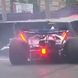 F1: el duro choque de Leclerc que generó bandera roja en la Q3 del GP de Azerbaiyán