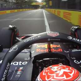 F1: ¡Al límite! La vuelta con la que Verstappen hizo la pole en Azerbaiyán