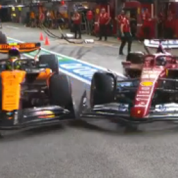 F1: ¡Insólito! Leclerc y Norris chocaron en los boxes de Singapur