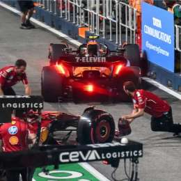 F1: la FIA sancionó a Ferrari tras el toque de Leclerc con Norris en la FP2 de Singapur