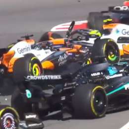 F1: ¡Inicio fatal! Así fue el choque que produjo el abandono de Piastri y Norris