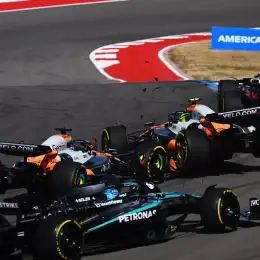 F1: Zak Brown responsabilizó a Hülkenberg por el choque de Norris y Piastri en Austin