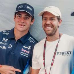 “Reunidos con una leyenda del deporte”, Colapinto se encontró con Sebastian Vettel en Brasil