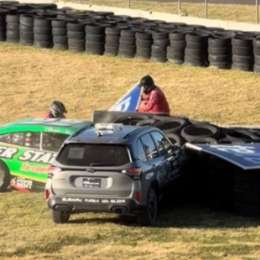 Insólito: un auto de seguridad chocó un auto en el Nascar México