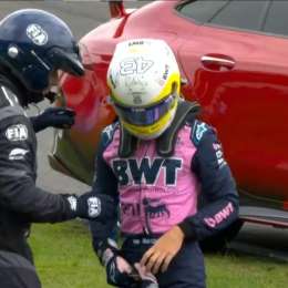 F1: así quedó el casco de Colapinto tras el GP de Brasil