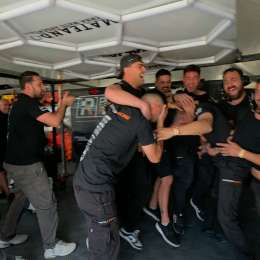 TC: ¡Locura total! Los festejos del equipo Pradecon Racing tras el triunfo de Ledesma en Toay