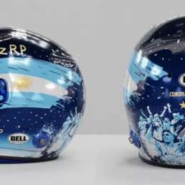 F1: el casco que utilizó Colapinto en homenaje a la consagración de la Selección Argentina en Qatar 2022