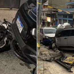 Las impactantes imágenes de una joven que atropelló y mató a su novio y su amiga en Brasil