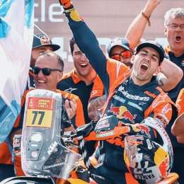 Dakar 2026: ¡A todo sonido! El gran festejo de Luciano Benavides tras el título en Motos