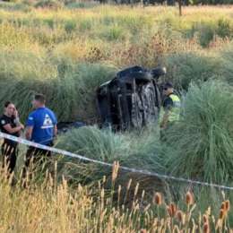 Murió un hombre tras volcar su auto en la Ruta 2 camino a Mar del Plata