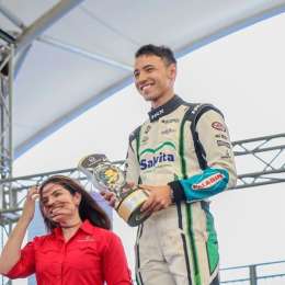 Podio de Diego Ciantini en su paso por el TCR Panamá