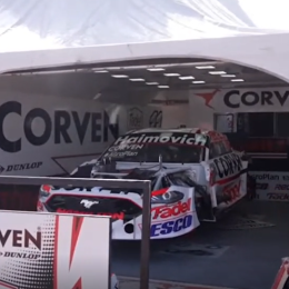 TC: ¡Todo listo! El Mustang de Werner llegó a El Calafate