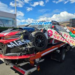 TC: así quedó el Chevrolet Camaro de Álvarez tras el impactante accidente en El Calafate