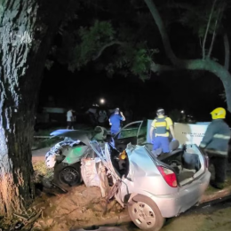 Impactante accidente en Córdoba: un auto chocó contra un árbol y fallecieron dos personas