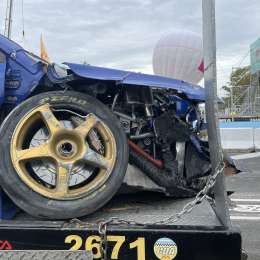 TC2000: el fuerte accidente de Vivian en la primera práctica en el Callejero de Buenos Aires