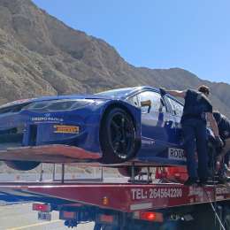 TC2000: fuerte golpe de Franco Riva en El Zonda: "Saliendo de la curva Traverso algo se rompió en el auto"