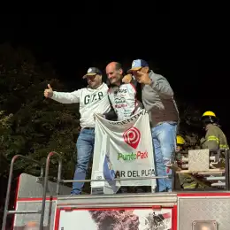 Balcarce: emotivo recibimiento a Santiago Mangoni tras ganar en el TC en Concepción