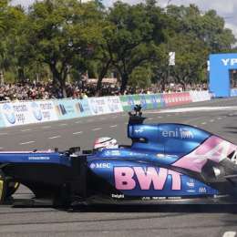 Cacho Fangio en el Road Show de Colapinto: “Es una alegría muy grande estar acá”