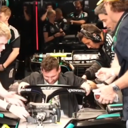 F1: ¿Cambia de deporte? Messi se subió al Mercedes de Antonelli en la previa del GP de Miami