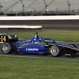 Indy NXT: De Tullio se sobrepuso a un problema mecánico y logró otra pole en Indianápolis