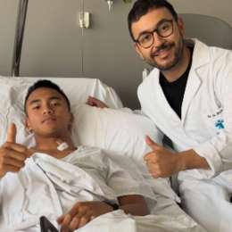 Mario Aji fue operado tras su fractura cervical y comienza su recuperación en Barcelona