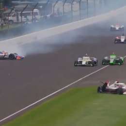 500 Millas de Indianápolis: Legge evitó un fuerte accidente y golpeó contra el muro para ser el primer abandono en la IndyCar