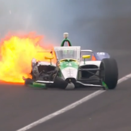 500 Millas de Indianápolis: ¡Fuego sobre el final! Collet sufrió un fuerte golpe y neutralizó la carrera en el cierre