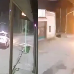 ¡Fuertes imágenes! Un taxista de Bahía Blanca se detuvo en un semáforo y le explotó el auto