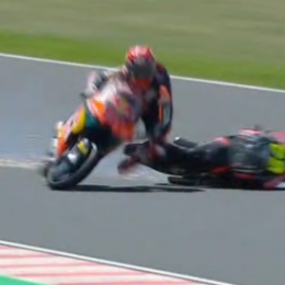 Moto3: el fuerte accidente de Perrone en la última vuelta que lo dejó con las manos vacías en Hungría