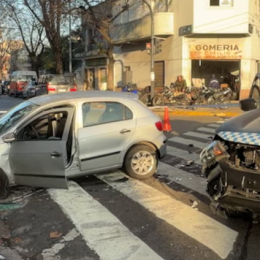 Un patrullero chocó contra un remis que transportaba a dos menores de edad en Nueva Pompeya