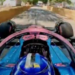 F1: ¡Lo que le espera a Colapinto! Así es una vuelta con el Alpine en el Festival de Goodwood