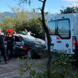Preocupación en el Rally del Poncho: dos espectadores fueron hospitalizados tras un accidente