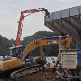 Autódromo de Buenos Aires: comenzó la demolición de la horquilla y avanzan las obras