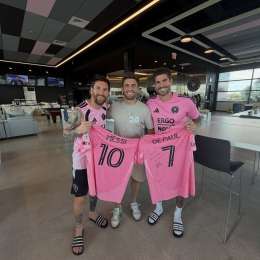 ¡Junte de cracks! Kevin Benavides se reunió con Messi y De Paul en las instalaciones del Inter Miami