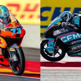 Moto3: Perrone y Morelli avanzaron a Q2 en la práctica clasificatoria tras un P3 y P11 en Aragón