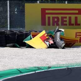 F1: fuerte accidente de Leclerc en Monza y bandera roja en el GP de Italia