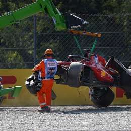 Impactante video del accidente de Leclerc en Monza: así fue el golpe visto desde la tribuna