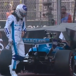El accidente de Albon que cambió el GP de Azerbaiyán de F1