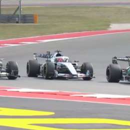 El insólito momento entre Russell, Hulkenberg y Ocon durante la FP3 del GP de Estados Unidos