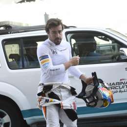 Alonso se golpeó en los test de Abu Dabi