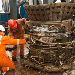 El triste final de los motores de Apolo 11: en el fondo del mar