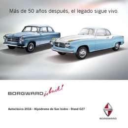 Borgward retorna a Argentina luego de seis décadas