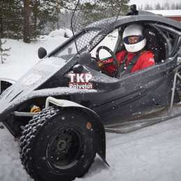 Bottas y Gronholm en la nieve