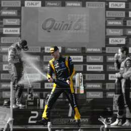 El champagne en el podio, una tradición con más de 50 años