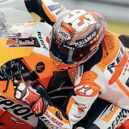 Márquez también lideró en piso seco